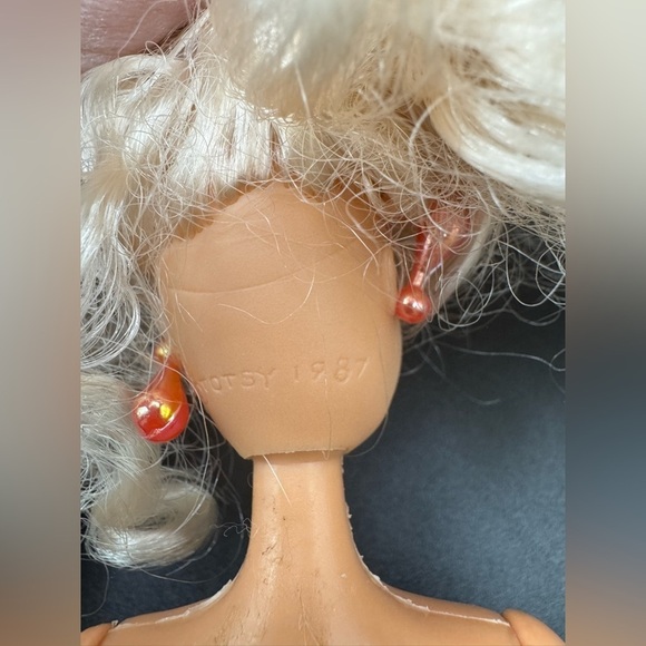 1987 Totsy Doll Blonde Curly Hair Red Dress VTG - Picture 5 of 11